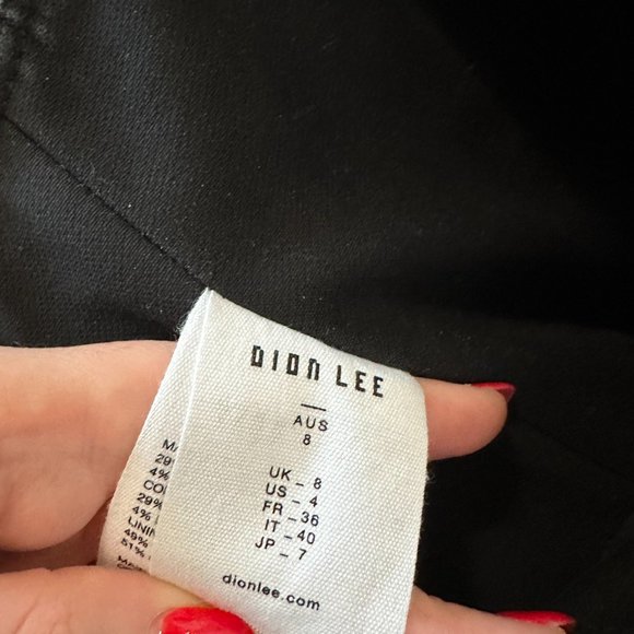 Dion Lee Lace Slider Bustier Corset Cropped Top & Skirt Set Buckle Detail Black - Picture 4 of 16